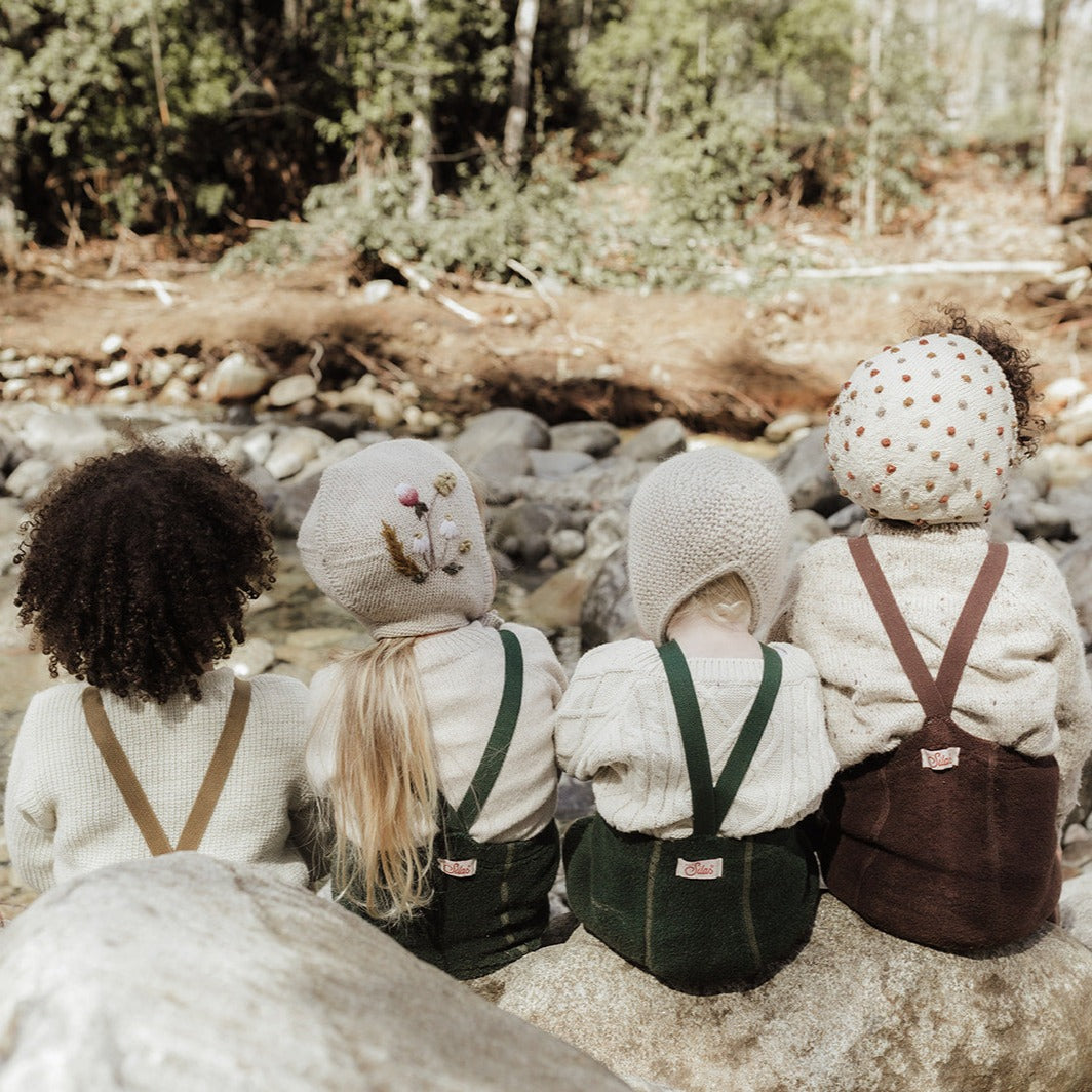 Silly Silas Unisex Teddy Warmy Footless Tights with Braces (Chocolate Brown)